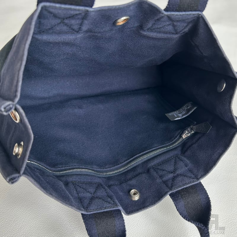 HERMESフールトゥPM NAVY×BLACKトートバッグ | Re-Luxe