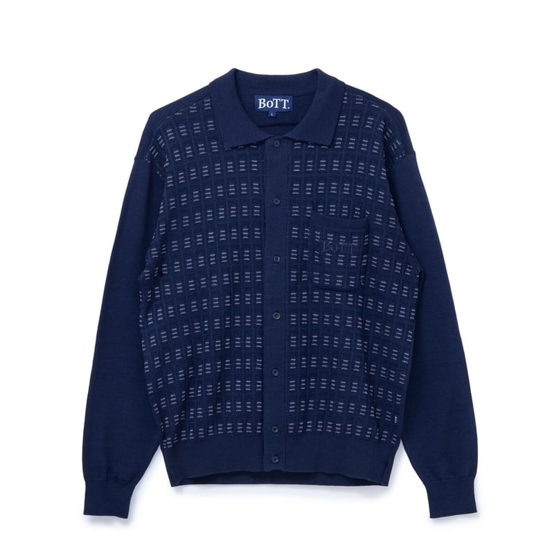 BoTT / BUTTON DOWN KNIT POLO / NAVY | Sophomore