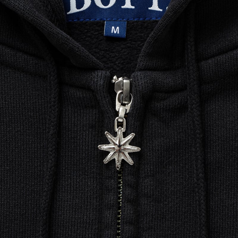 BoTT / WASHED SCRIPT LOGO ZIP HOODIE / WASHED B