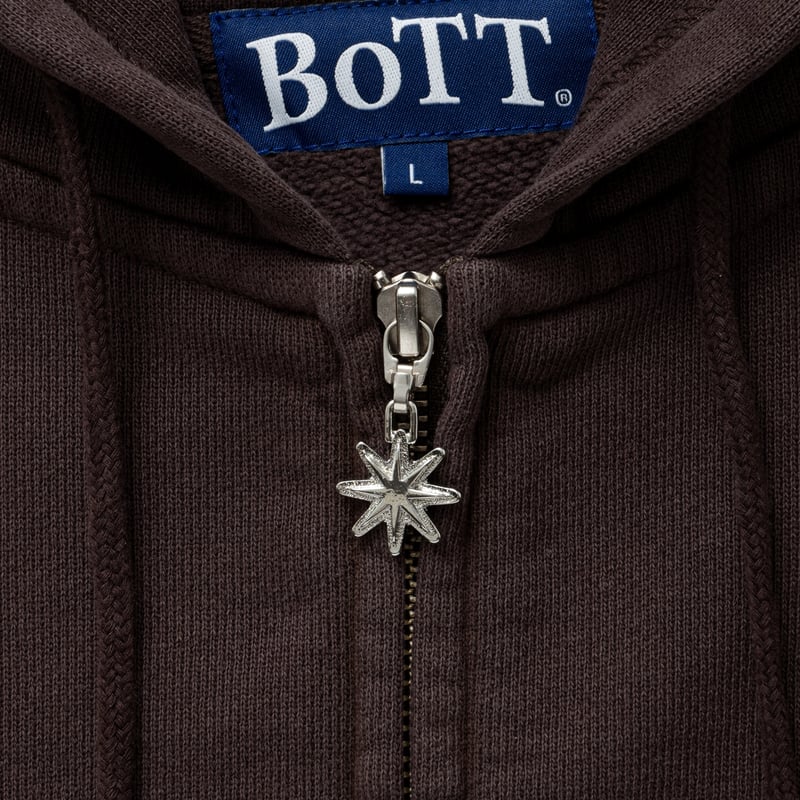 BoTT / WASHED SCRIPT LOGO ZIP HOODIE / WASHED B