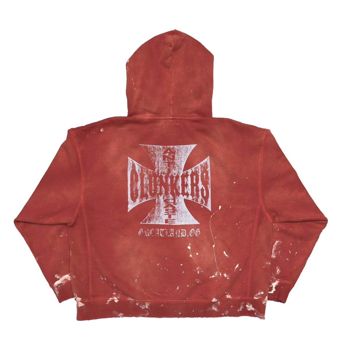 greatLAnd ORIGINAL CLUNKERS HOODIE RED PAINTED
