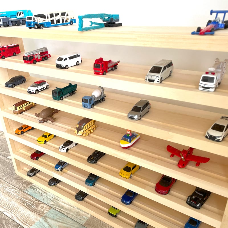 ALLロングミニカーが置ける7段【シンプル溝ありタイプ】【2026年3月