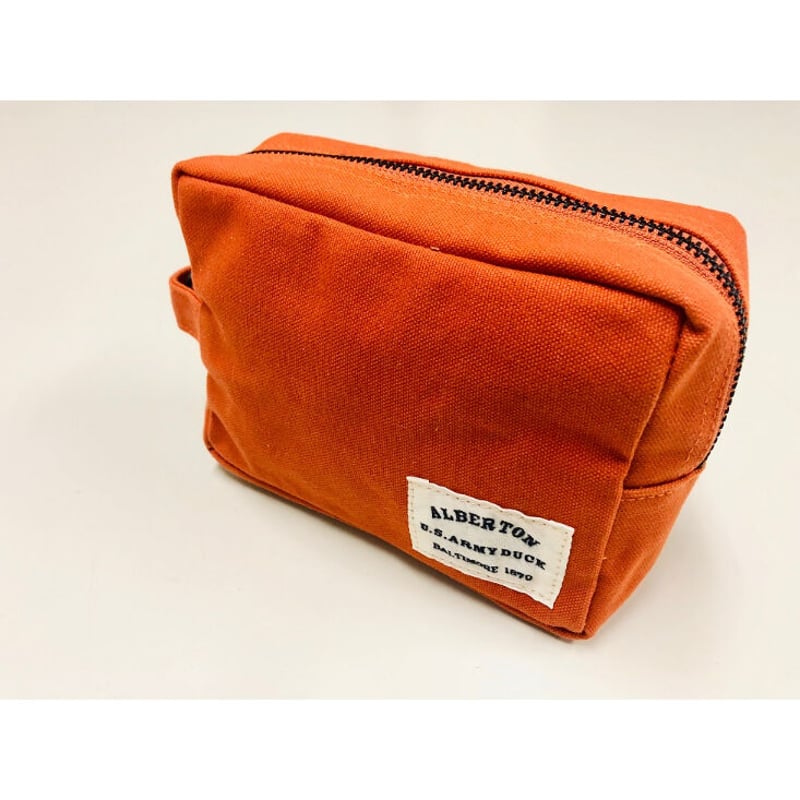 帆布 ポーチ ALBERTON® アーミーダック ラウンドポーチ 自立型