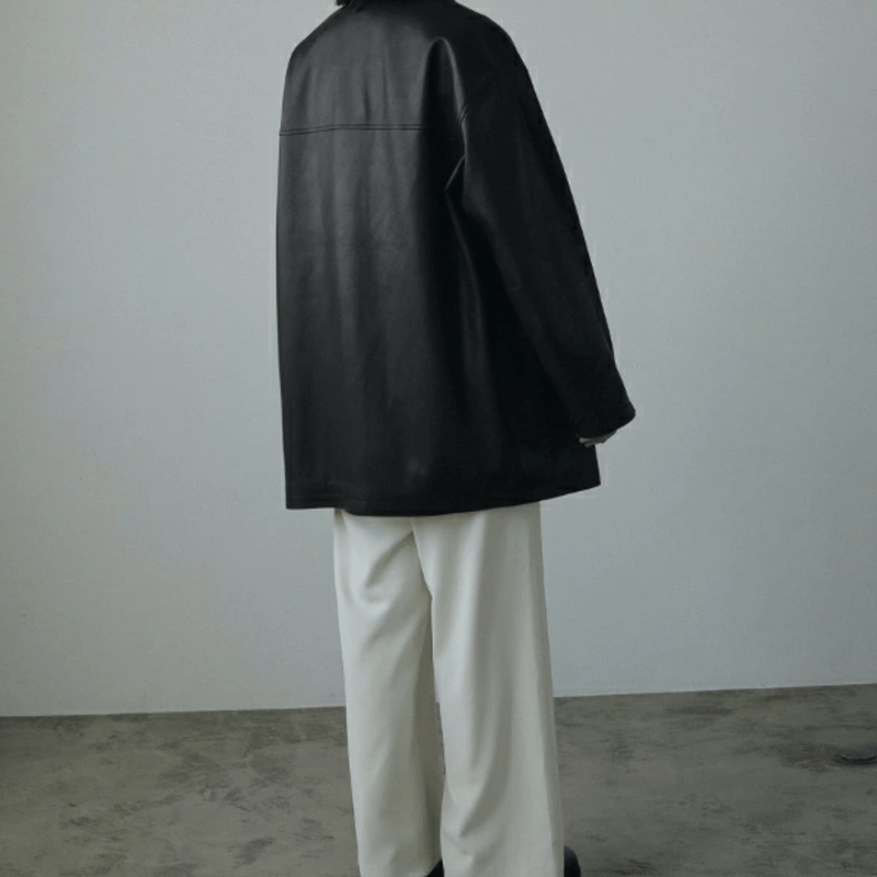 ànuke アンヌーク anuke Ecoleather Over Jacket エコレザーオ