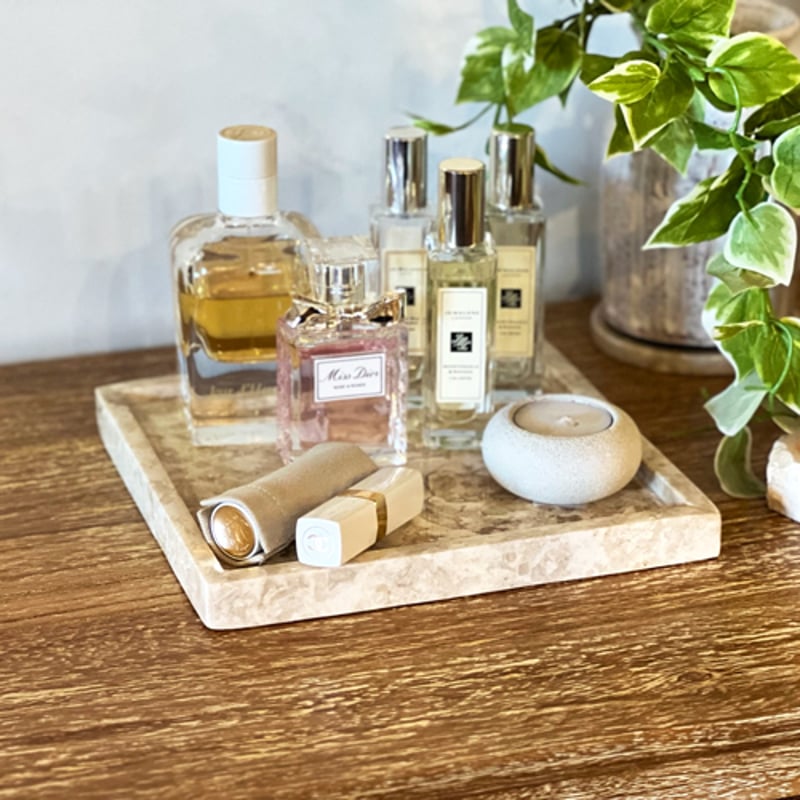 天然大理石 トレイ 角型 20cm マーブル ホテルスタイル 小物入れ