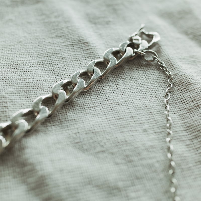 英国 1978年 ヴィンテージ 】シルバーチェーンブレスレット ホール