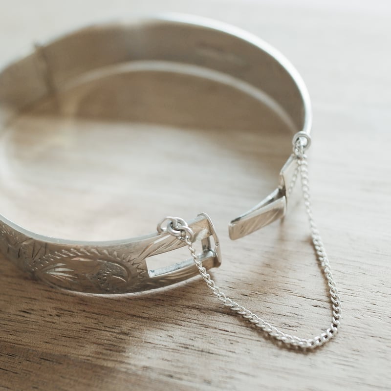 英国製 1973年 ヴィンテージ】シルバー バングル ホールマーク