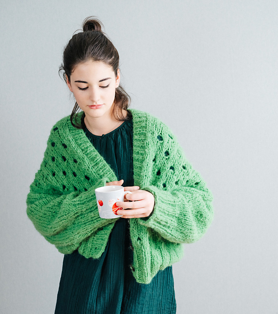 Ravelry: Polka Dot Cardi pattern by Midori Hirose