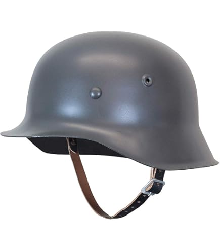 Amazon.co.jp: レザーライナー＆チンストラップ付き再現WW2ドイツ軍M35