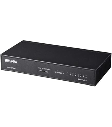 Amazon | バッファロー 24ポート スイッチングハブ Giga 金属筺体 電源