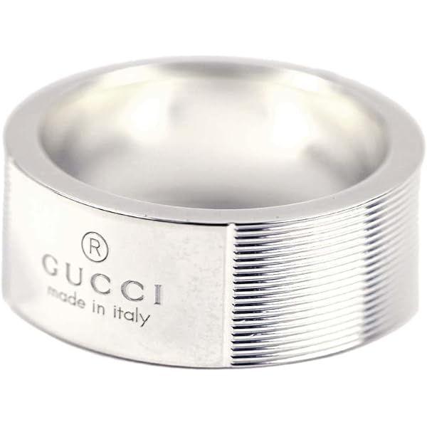 Amazon.co.jp: [グッチ] Gucci シルバー リング ロゴ GUS-163179-J8400