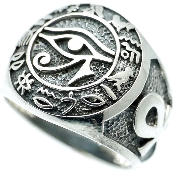Amazon | [シルバーワン] シルバー925 ホルスの目 リング メンズ d7