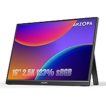 Amazon.co.jp: ARZOPA 16インチ 2.5K モバイルモニター 2560x1600 QHD