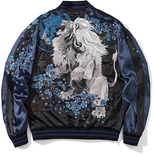 Amazon | [星姫] 【Hoshihime 和柄 総刺繍スカジャン （月うさぎ