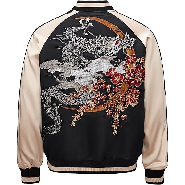 Amazon.co.jp: [星姫] (hoshihime スカジャン(胸つなぎ玉龍) 別珍