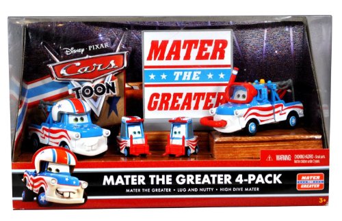 Disney / Pixar CARS TOON Exclusive Die Cast Car 4Pack Mater The