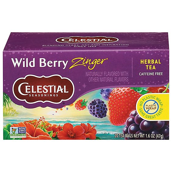 Celestial Seasonings Herbal Tea Caffeine Free Wild Berry Zinger