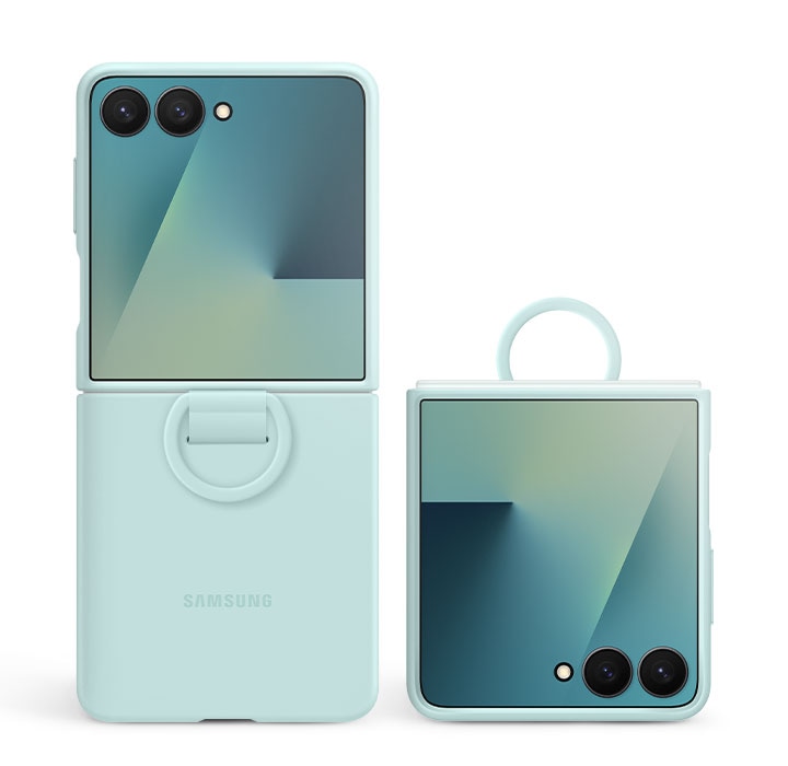 Galaxy Z Flip7 Ring Case (Silicone) ミント | ケース・カバー