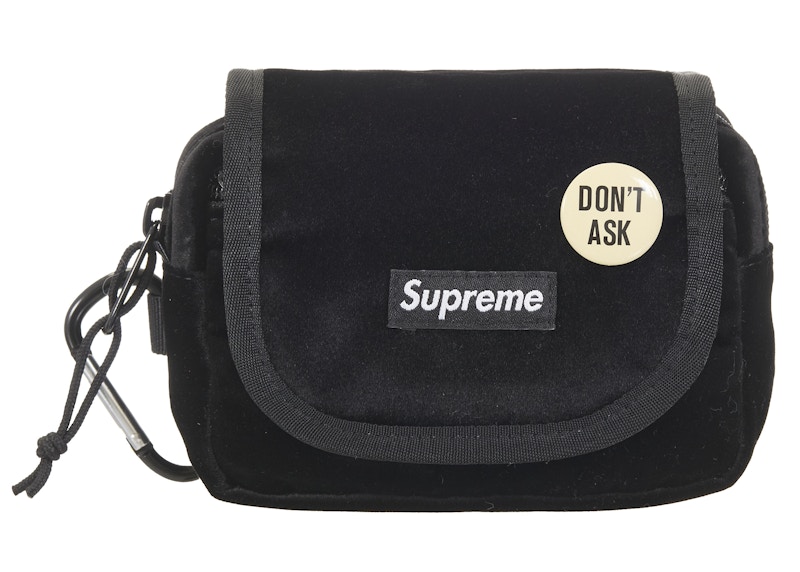 Supreme Velvet Mini Pouch Black - FW25 - JP
