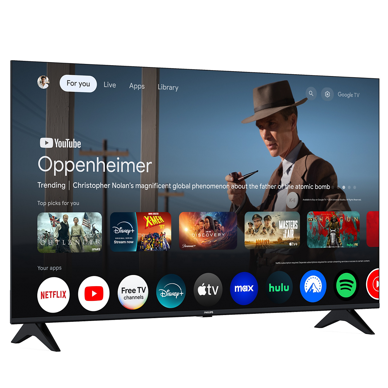 7000 series 4K Ultra HD LED Google TV 43PUL7652/F7 | Google TV
