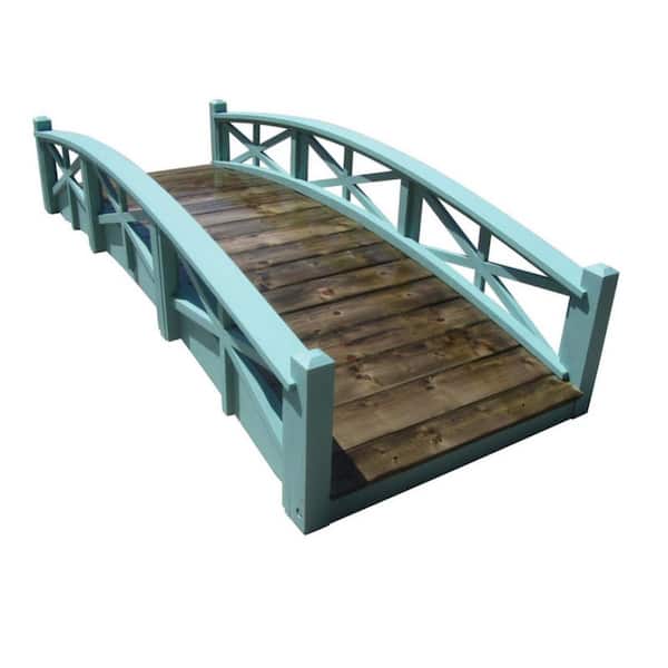 SamsGazebos Monet's Japanese bridge 8 ft. Treated Brown MB-BM8-T