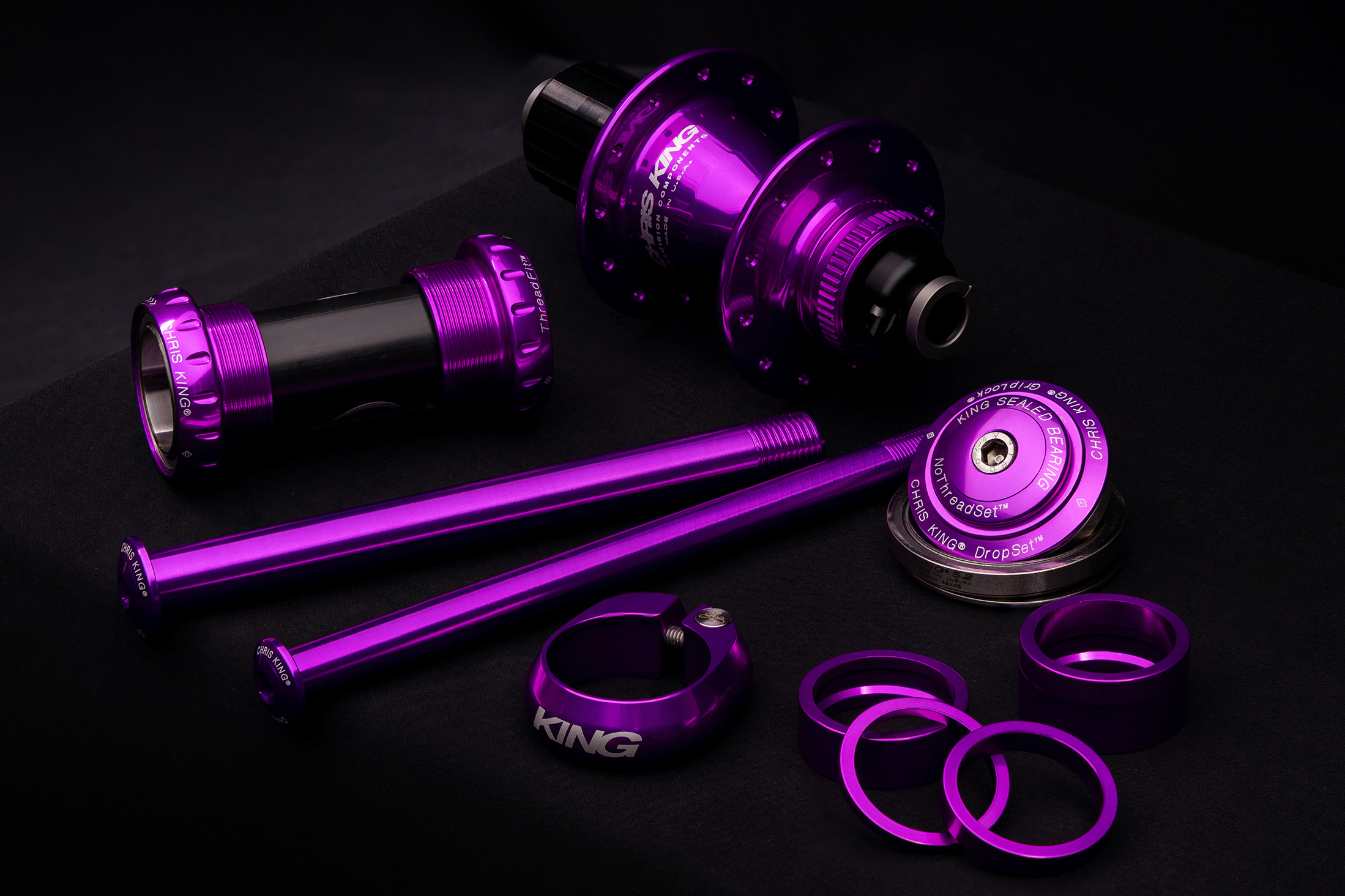 Chris King's Full Component Line Now Available in 3D Violet | The