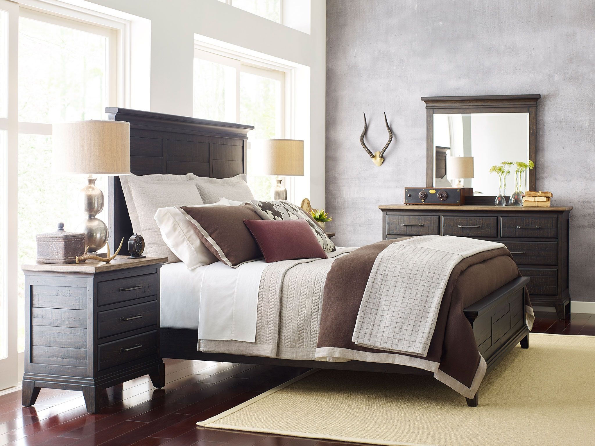 Kincaid Furniture Bedroom Jessup Panel King Bed - Complete 706