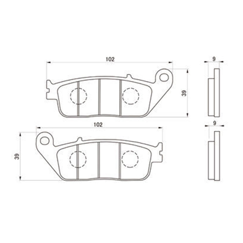 赤パッド ブレーキパッド 79803 - バイク