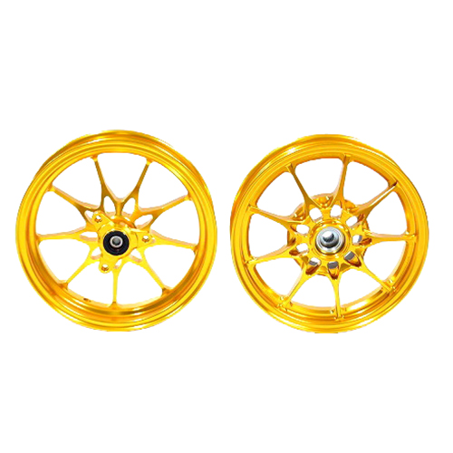鍛造アルミホイール前後セット ゴールド タイプ1 ディオDISK系 - バイク