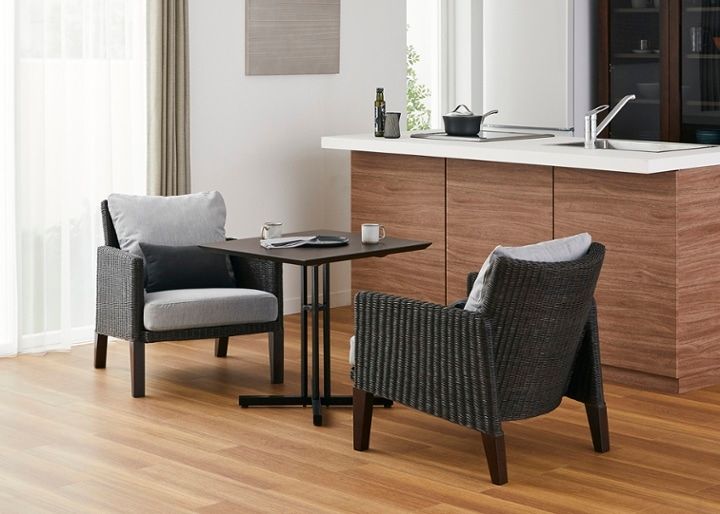 カフェ・テーブルv04 セット チェア×2～2人掛けテーブルセット～お部屋