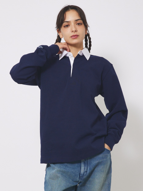 孝*野様 BARBARIAN ラガーシャツ 青とグレー 未使用品 BARBARIAN