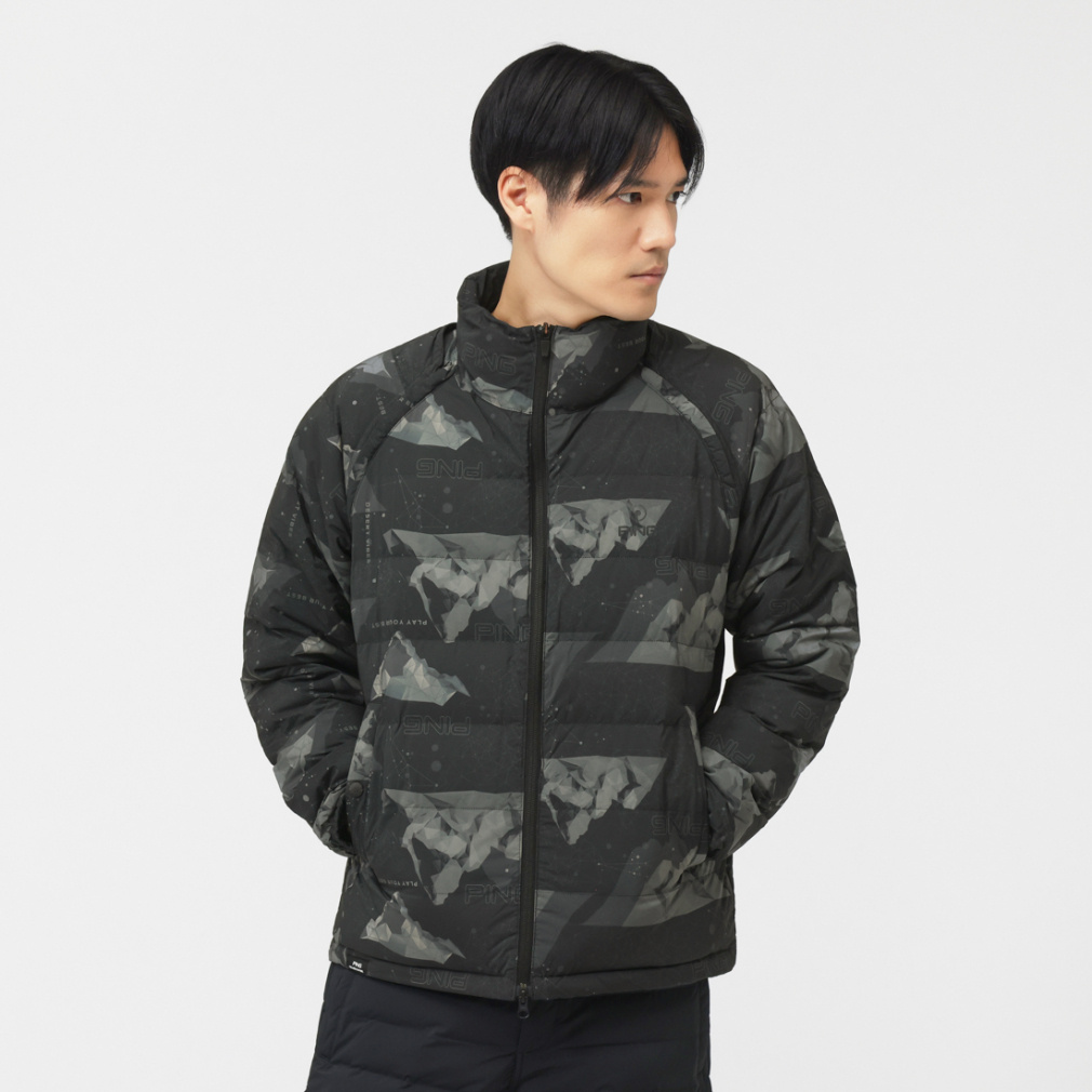 ピン ゴルフウェア 長袖ウインドブレーカー 秋 冬 2WAY中綿ブルゾン