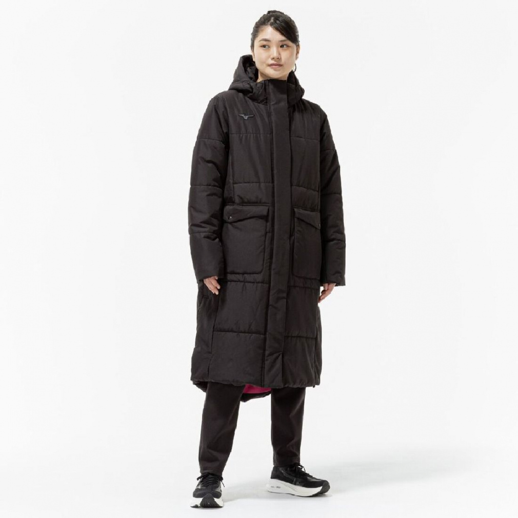 ミズノ レディース ベンチコート テックフィルブレスサーモロング