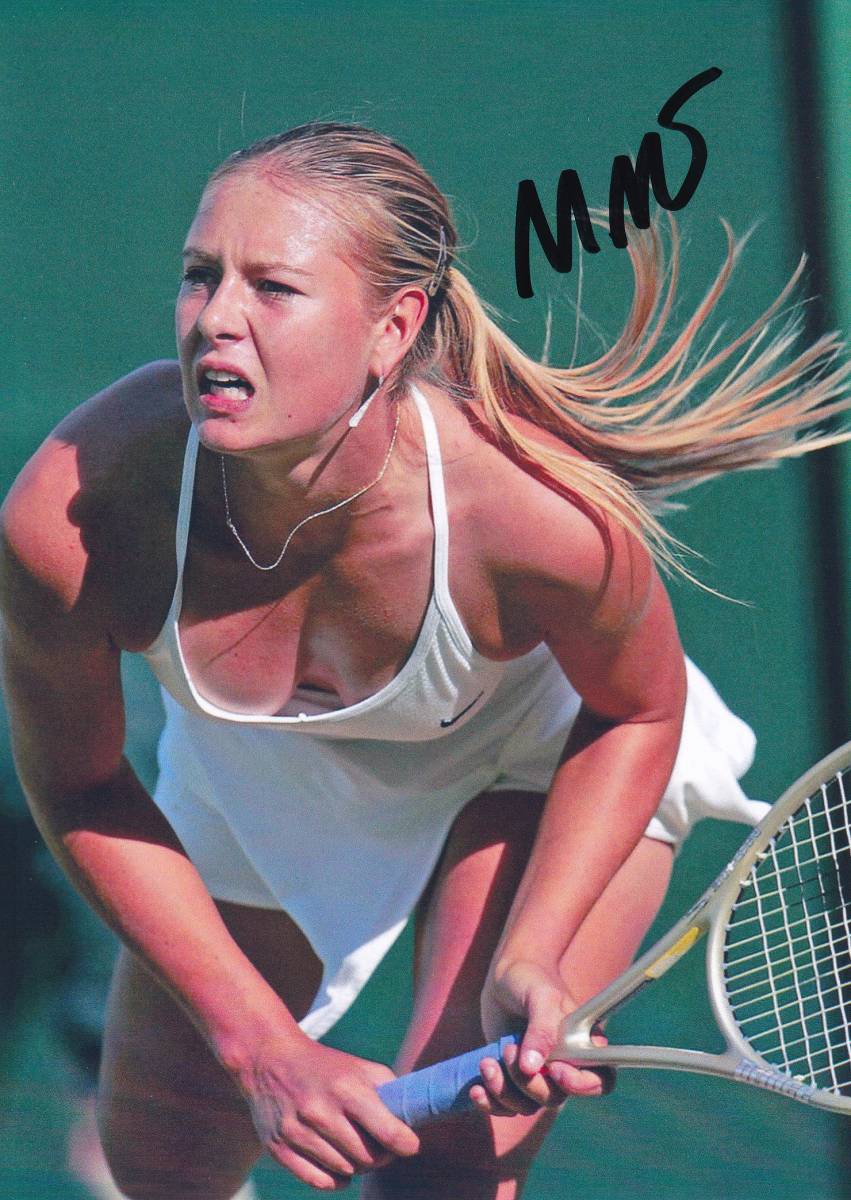 2L判 サイズ127㎜×178㎜】マリア・シャラポワ直筆サイン入り写真☆プロ