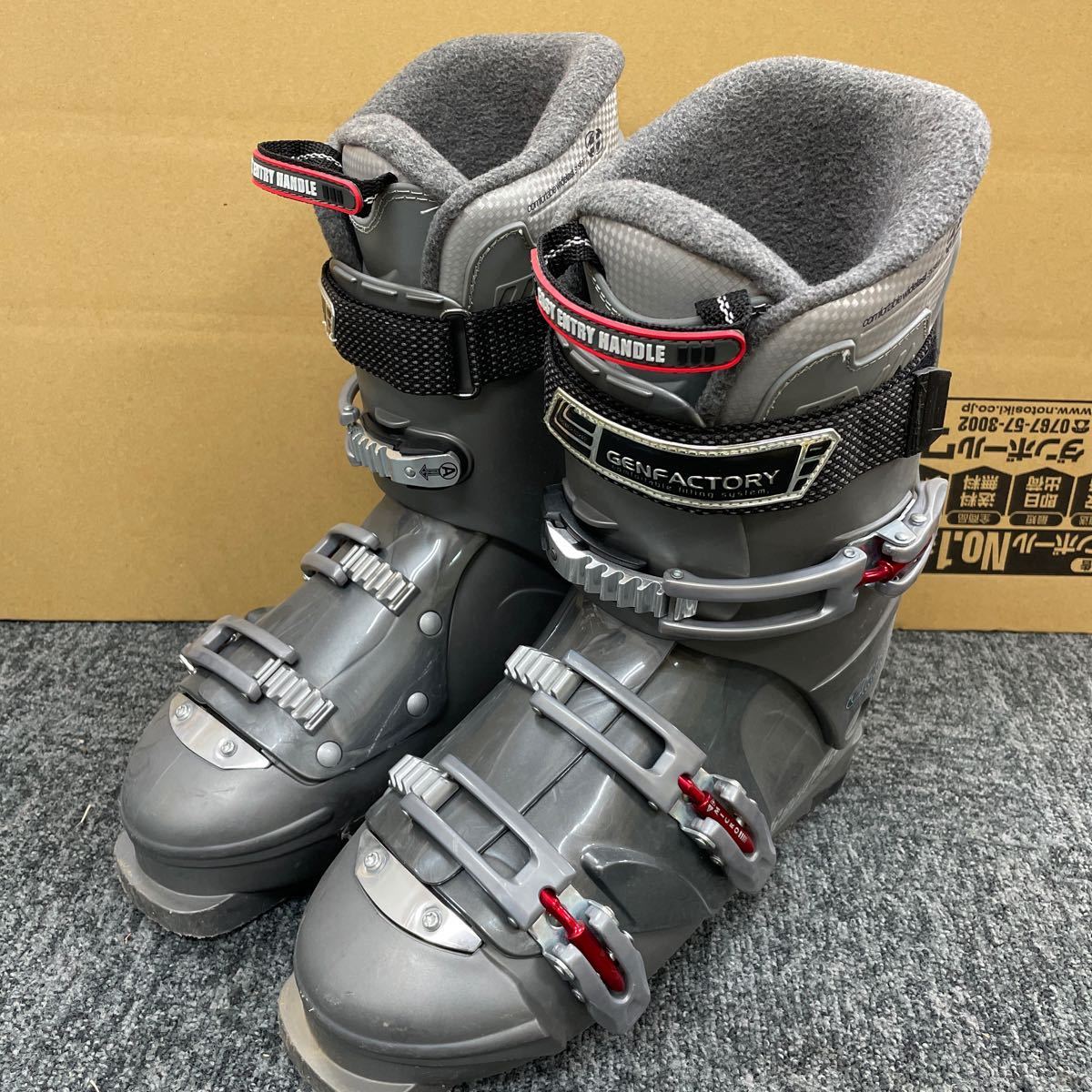 GENFACTORY CARVE5 ゲンファクトリー スキーブーツ グレー×シルバー L