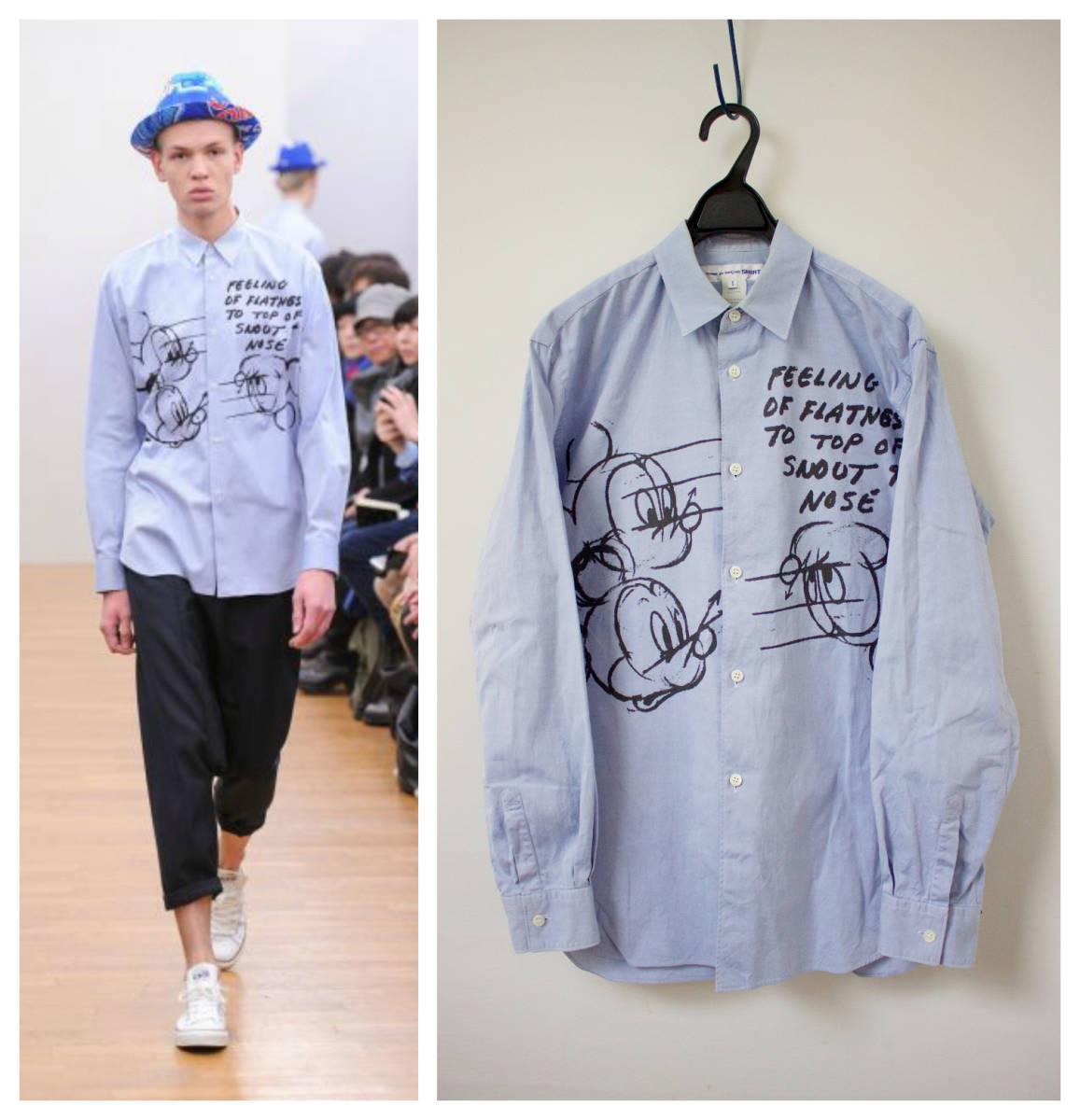 CDG コムデギャルソンシャツ ミッキーマウス画 x ディズニーから