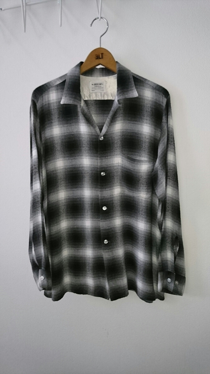60sオンブレチェックシャツ レーヨンシャツ ARROW シャドーチェック