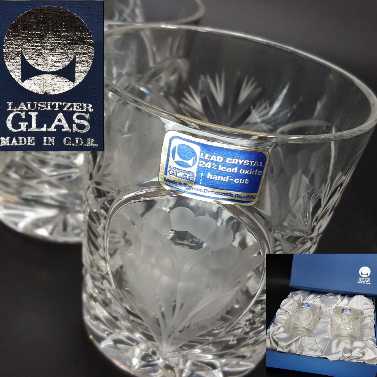 新品】【宝蔵】マイセンクリスタル ハンドカット切子ロックグラス