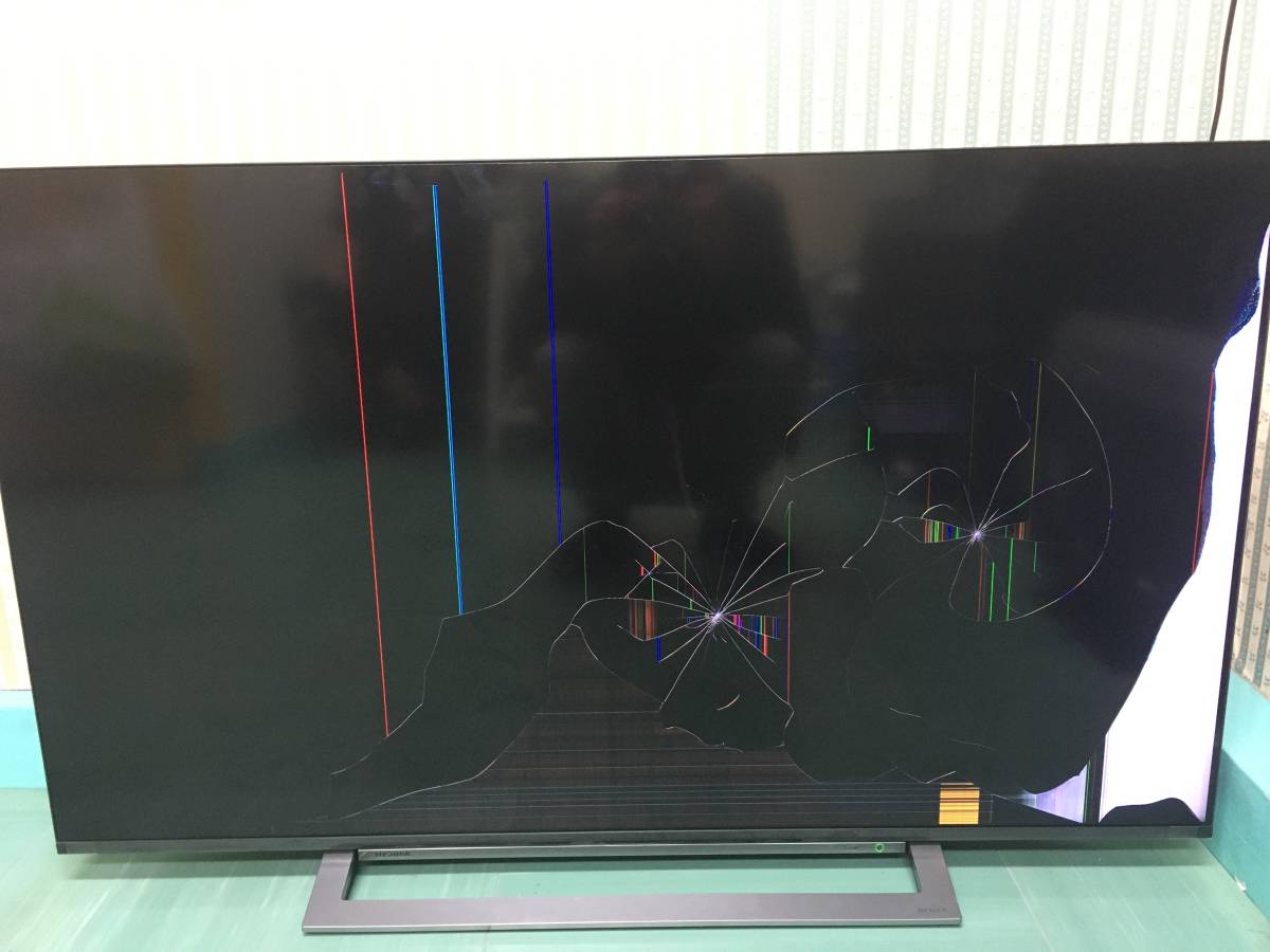 東芝REGZA 2021年製、55インチ、4K、ジャンク、画面割れ 東芝REGZA