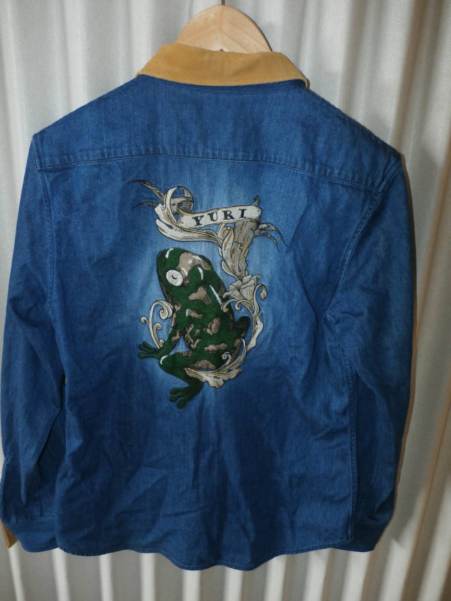 UVERworld ファンクラブ FC 限定 カエル 刺繍 デニムシャツ S グッズの
