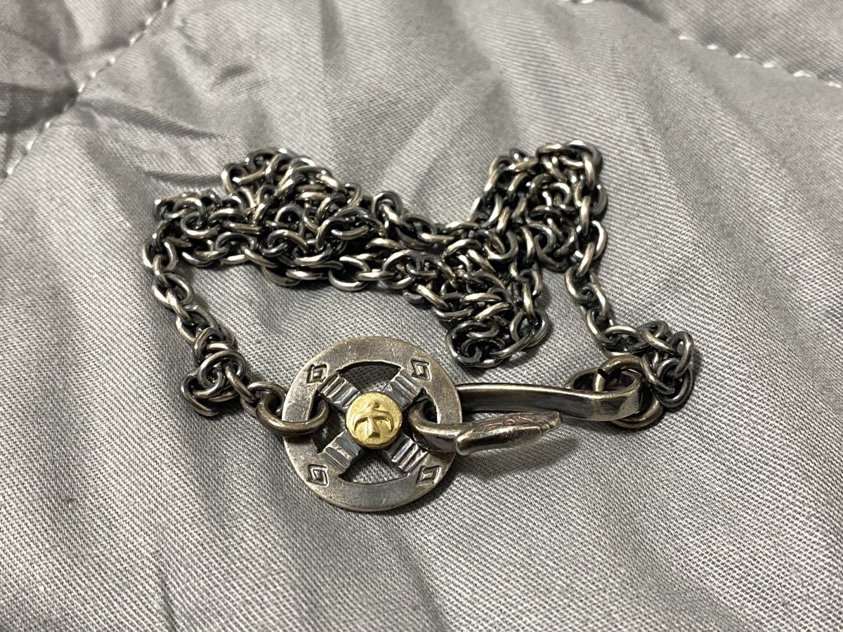 美品 サード シルバー925ホイールイーグルクロウフックチェーン 約58