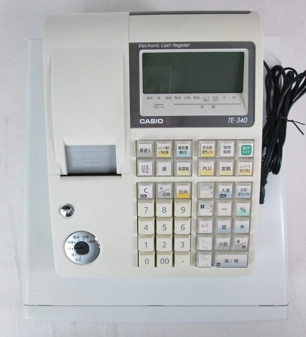 電子レジスター CASIO TE-340⁄NL-300 中古 電子レジスター CASIO 9J579