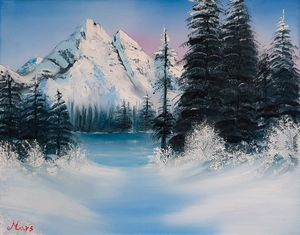 Winter Mountain - Art by Mavs - Paintings & Prints, Landscapes