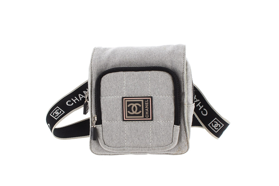 スポーツライン ウエストポーチ ジャージ グレー