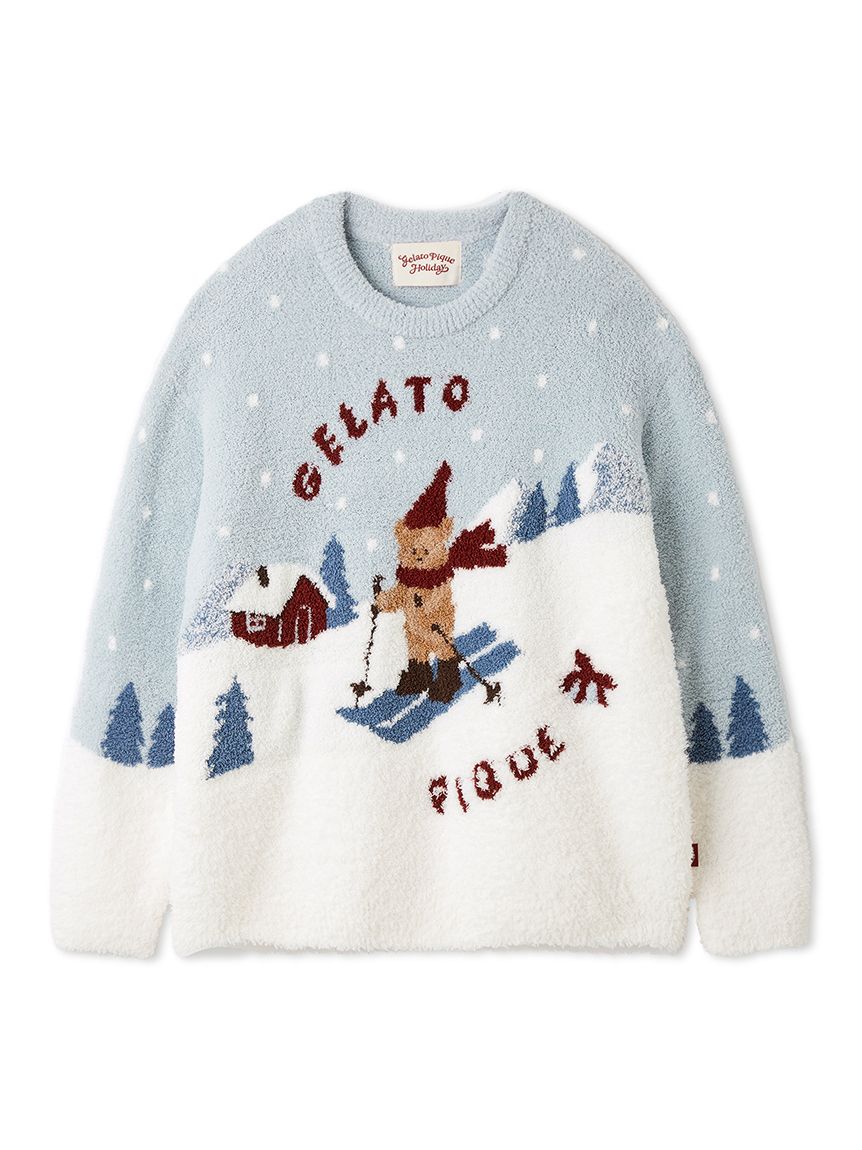 HOLIDAY】【HOMME】スキーベアジャガードプルオーバー(ニットプル