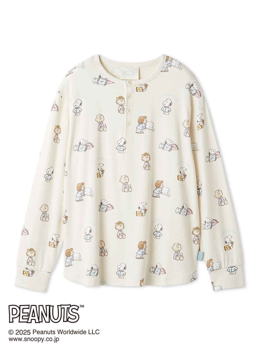 PEANUTS】オリジナルアート 総柄プルオーバー(カットソー・Tシャツ