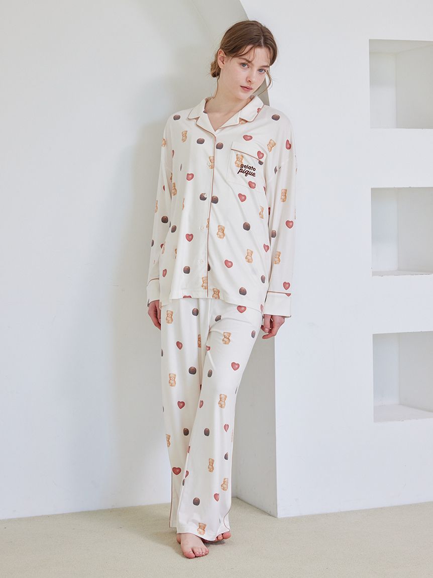 総柄ロングパンツ(ロングパンツ)｜ルームウェア・パジャマ通販の