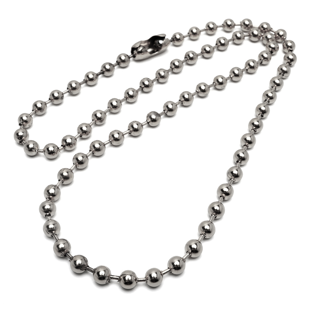 ステンレス ボールチェーンネックレス シルバー シンプル 幅6mm