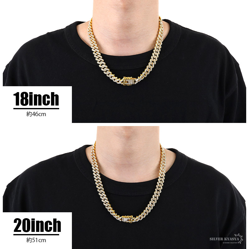 喜平チェーンネックレス ブリンブリン パヴェ CZ gold silver