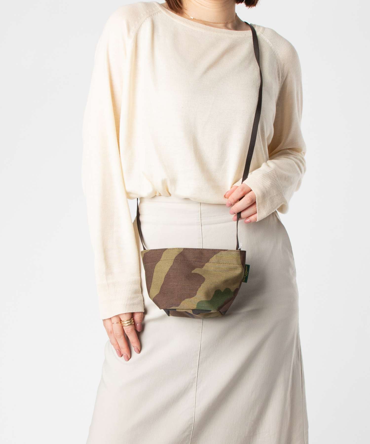 エルベシャプリエ Herve Chapelier Mini tote square bottom ナイロン